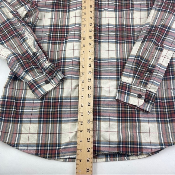 Orvis Button Up Shirt Mens Medium White Red Plaid Long Sleeve - Picture 9 of 9